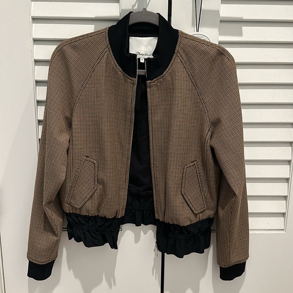 3.1 Phillip Lim Houndstooth Track Jacket - Picture 1 of 7